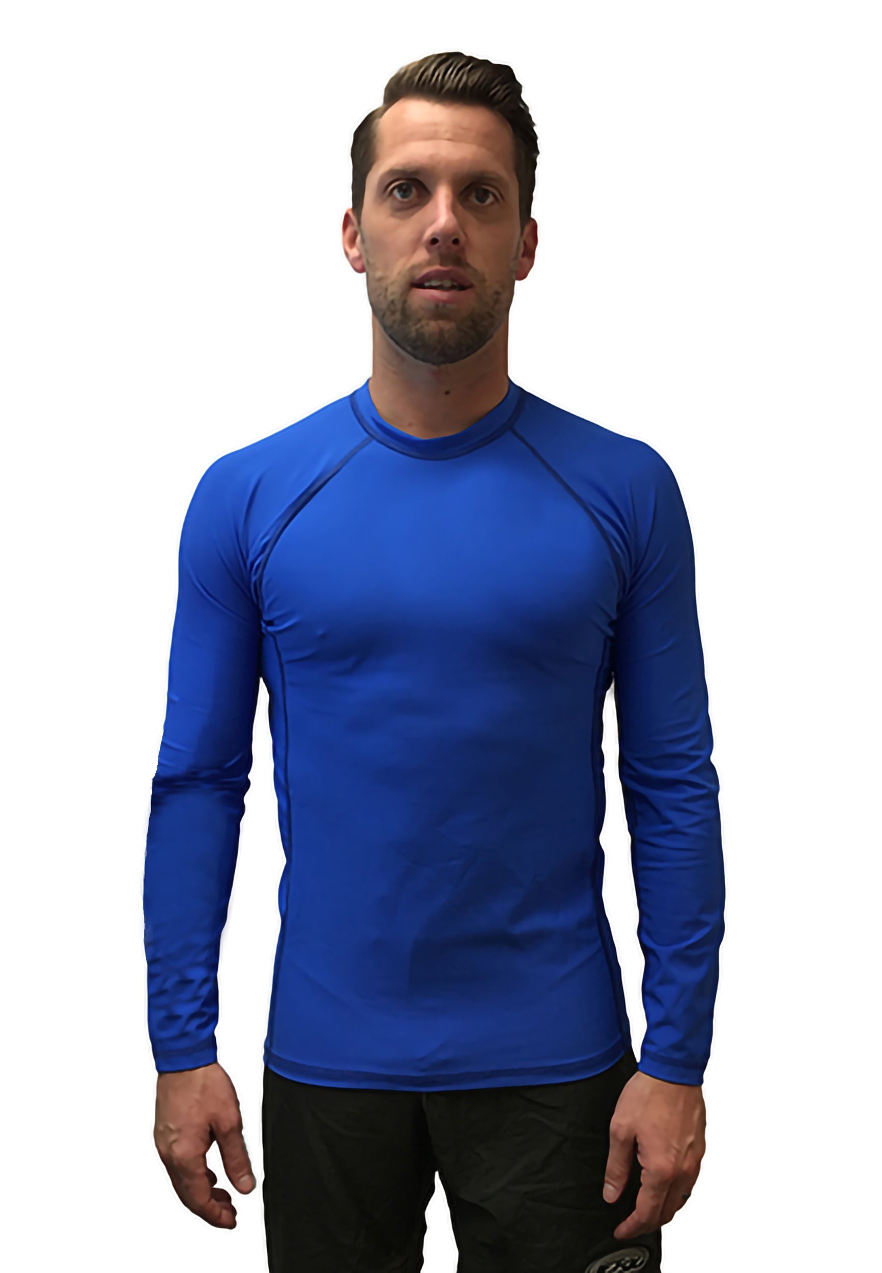 Mens Tight Fit Long Sleeve Rashguard – Quick Drying UPF 50+ Sun Protection/Block